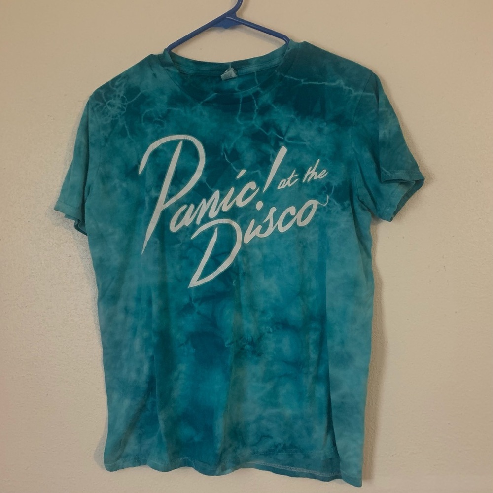 Hot Topic Unisex Panic! At The Disco Blue Tie Dye T-Shirt